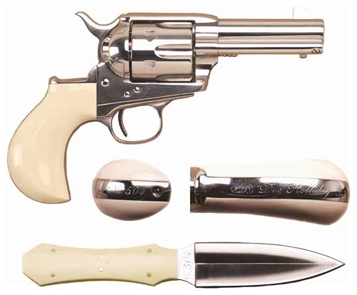 CIMARRON DOC HOLLIDAY COMBO .45LC FS 3.5" NICKEL TRU-IVORY - for sale