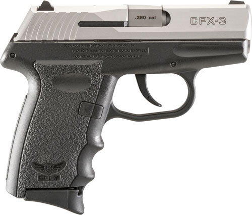 SCCY CPX3-CB PISTOL DAO .380 10RD STAINLESS/BLK W/O SAFETY - for sale