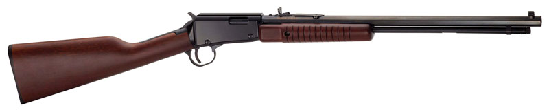 HENRY PUMP ACTION .22WMR 20.5" OCTAGON BLUED WALNUT - for sale