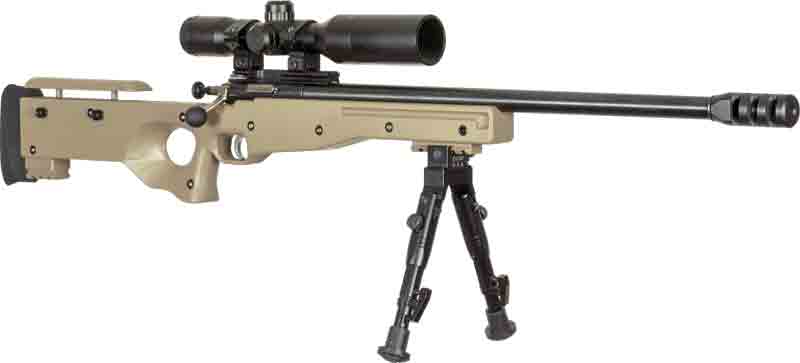 CRICKETT PRECISION RIFLE .22LR BLUED/FDE THREADED W/SCOPE - for sale