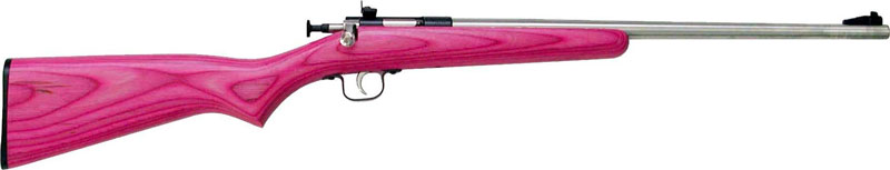 CRICKETT RIFLE G2 .22LR S/S PINK/BLACK LAMINATE - for sale