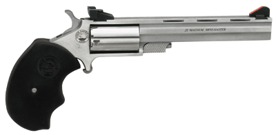 NAA "MINI-MASTER TARGET" 22WMR 4"VR AS S/S BLACK RUBBER GRIPS - for sale