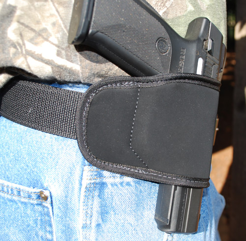 GROVTEC MULTI-FIT HOLSTER RH SM/MED AUTOS BLACK BELT SLIDE! - for sale