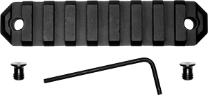 GROVTEC RAIL SECTION KEYMOD 3.8" 9 SLOT ALUMINUM BLACK - for sale