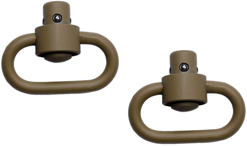 GROVTEC HD PUSH BUTTON SWIVELS CERAKOTE FDE 1 1/4" 2-PACK - for sale