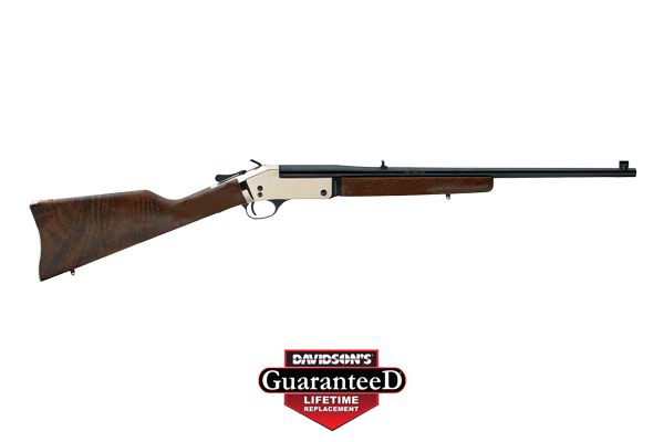 HENRY BRASS SINGLE SHOT RIFLE RIS 357 MAG/38 SPL 22 IN BBL BLUE/WALNUT - for sale