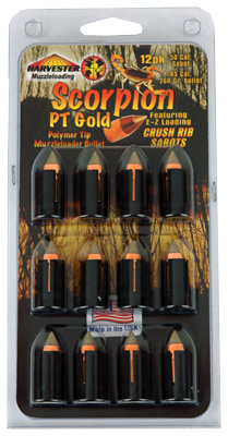 HARVESTER SCORPION 50 CAL 260GR .451 POLY TIP SABOT 12PK - for sale