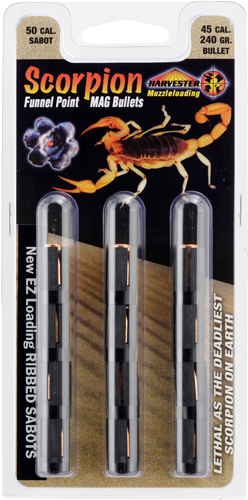 HARVESTER SCORPION 50 CAL 240GR .451 FUNNEL POINT 12PK - for sale