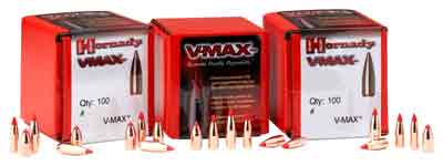 HORNADY BULLETS 20 CAL .204 40GR V-MAX 100CT 40BX/CS - for sale