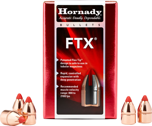 HORNADY BULLETS 25 CAL .257 110GR FTX 100CT 30BX/CS - for sale