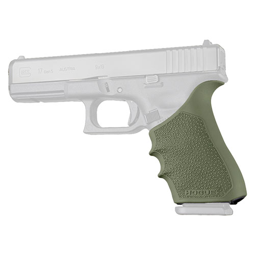 HOGUE RUBBER HANDALL BEAVERTAIL GRIP SLEEVE OD GREEN GLOCK 1717L19X34 G34 MOS GEN 1-2-5 - for sale