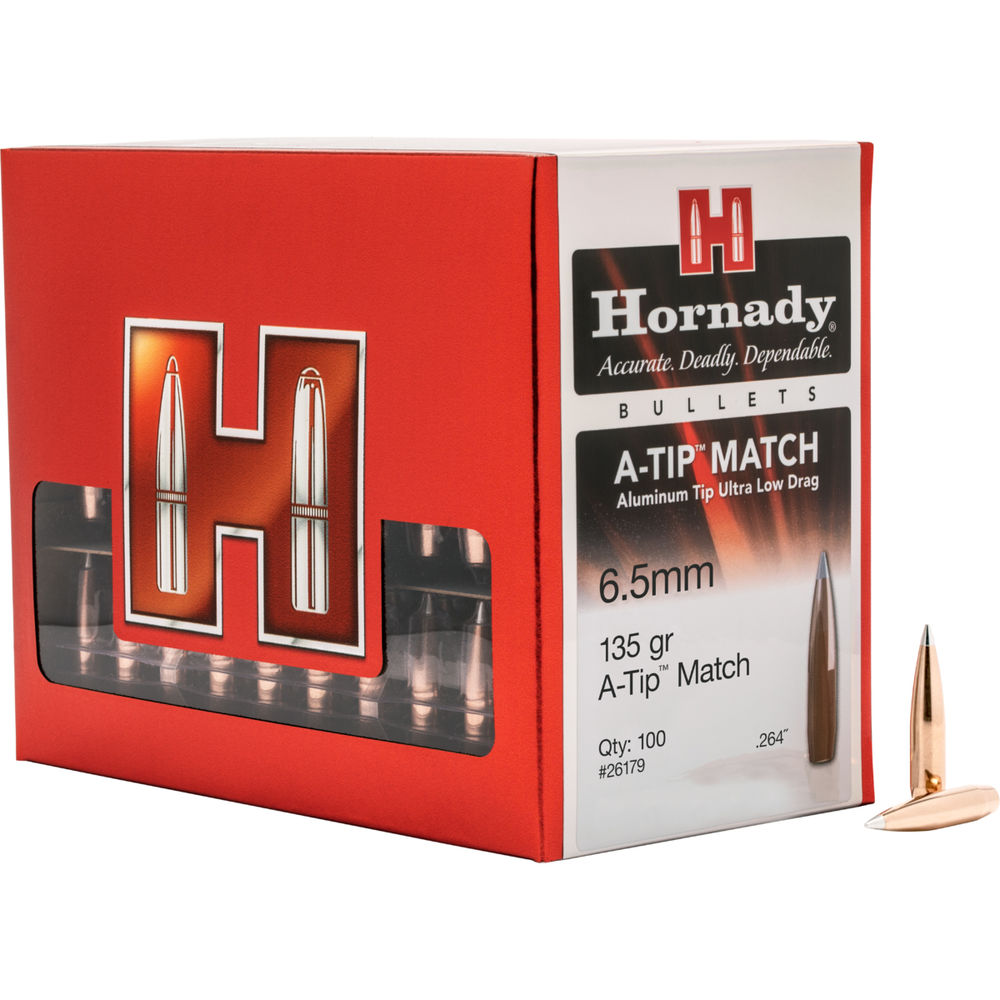 HORNADY BULLETS 6.5MM .264 135GR A-TIP  100RD 10BX/CS - for sale