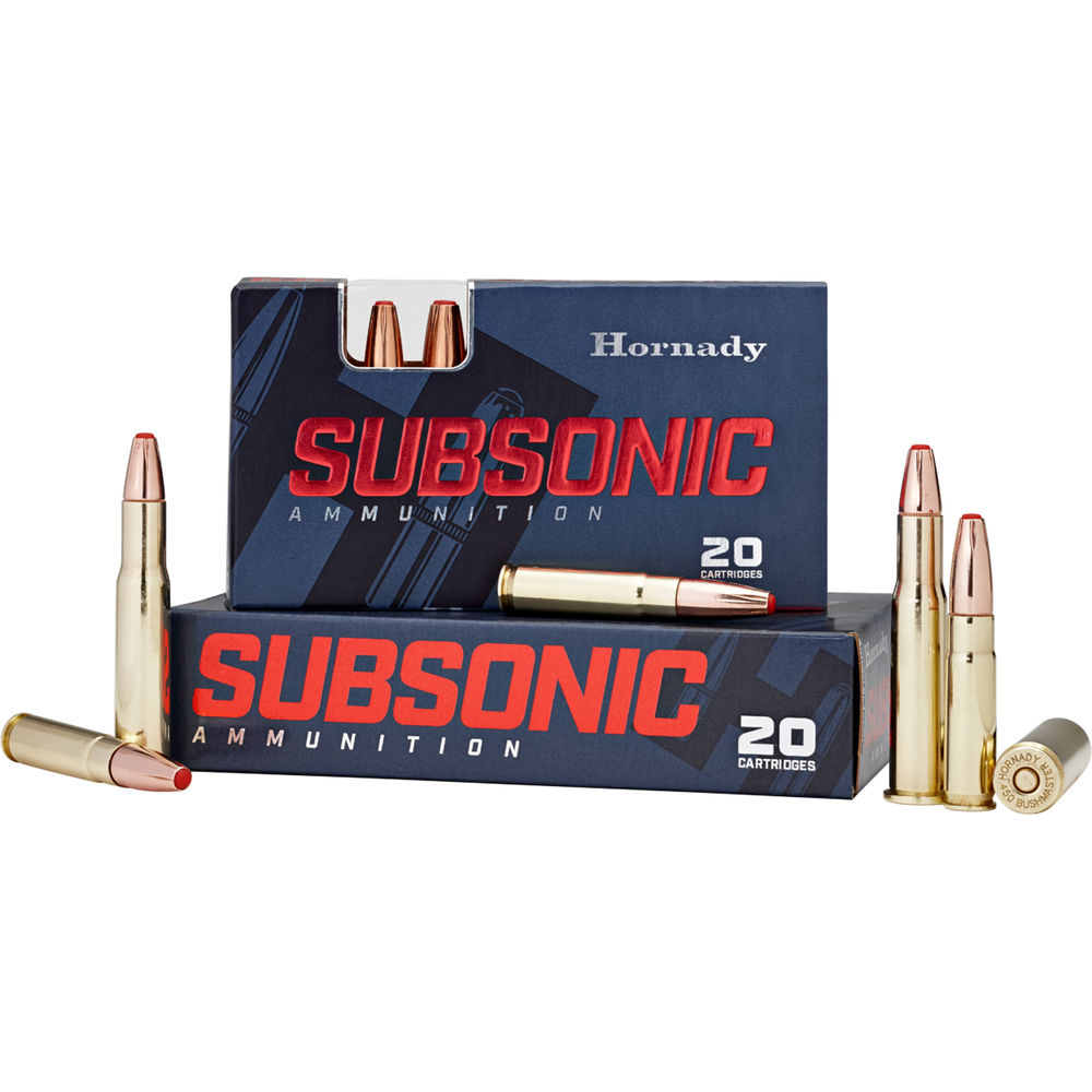 HORNADY SUBSONIC AMO 450 BUSHMASTER 395GR SUB-X 20RD (10 BOX CASE) - for sale