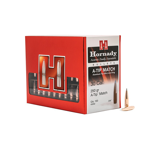 HORNADY BULLETS 30 CAL .308 250GR A-TIP  100CT 10BX/CS - for sale