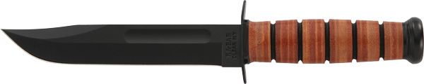 ka-bar knives - 1220 - FIGHT ARMY CLIP STRT 7 W/LTHR BRN for sale
