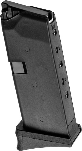 KCI USA INC MAGAZINE FOR GLOCK 43 9MM 6RD BLK POLY W/GRIP EXT - for sale