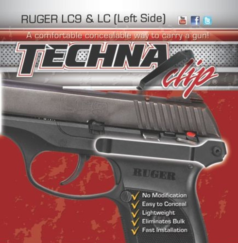 TECHNA CLIP HANDGUN RETENTION CLIP RUGER LC9/LC380 LEFT - for sale