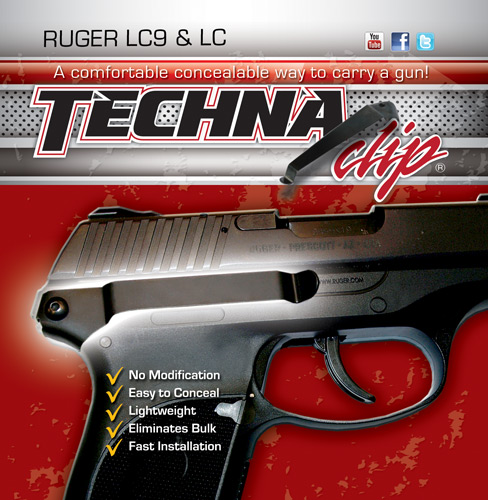 TECHNA CLIP HANDGUN RETENTION CLIP RUGER LC9/LC380 RIGHT - for sale