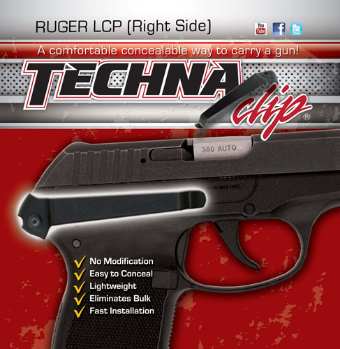 TECHNA CLIP RUGER LCP RH BLK - for sale