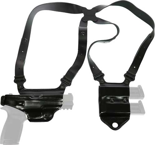 GALCO MIAMI II SHOULDER SYSTEM RH LEATHER S/A XD 9/40 4" BLK< - for sale