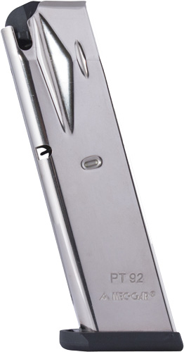 MEC-GAR MAGAZINE TAURUS PT92 9MM LUGER 10RD NICKEL - for sale