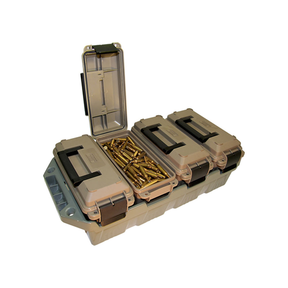 mtm case-gard - 4-Can Ammo Crate - 4 CAN AMMO CRATE DARK EARTH for sale