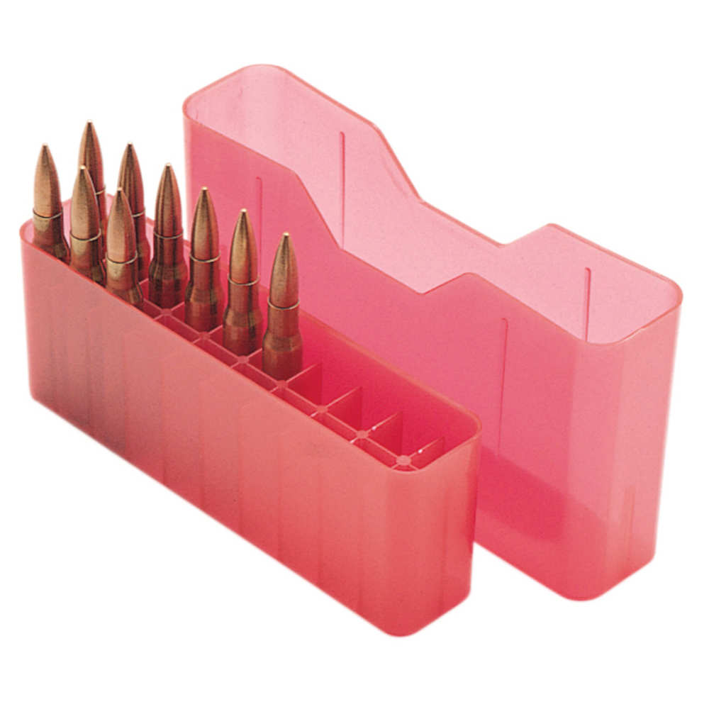 mtm case-gard - Slip-Top Ammo Box - SLIPTOP LGE RIFLE CTG BOX 20RD - CLR RED for sale