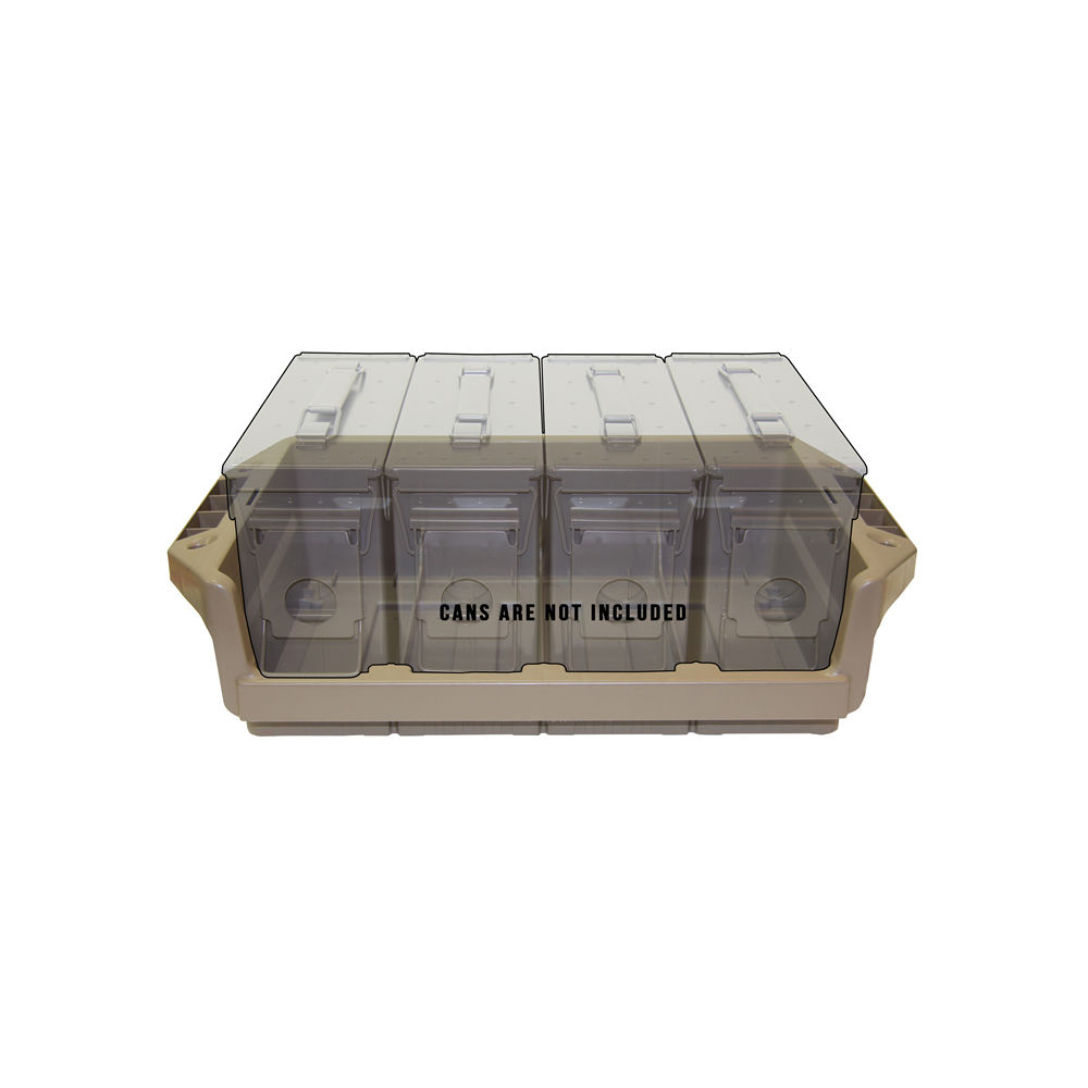 MTM METAL AMMO CAN TRAY DARK EARTH HOLDS 3/ 30CAL METAL CANS ( 6 PER CASE ) - for sale