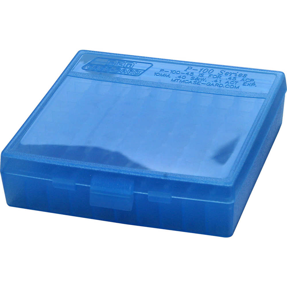 mtm case-gard - Case-Gard - P100 LGE HNDGN AMMO BOX 100RD - CLR BLUE for sale