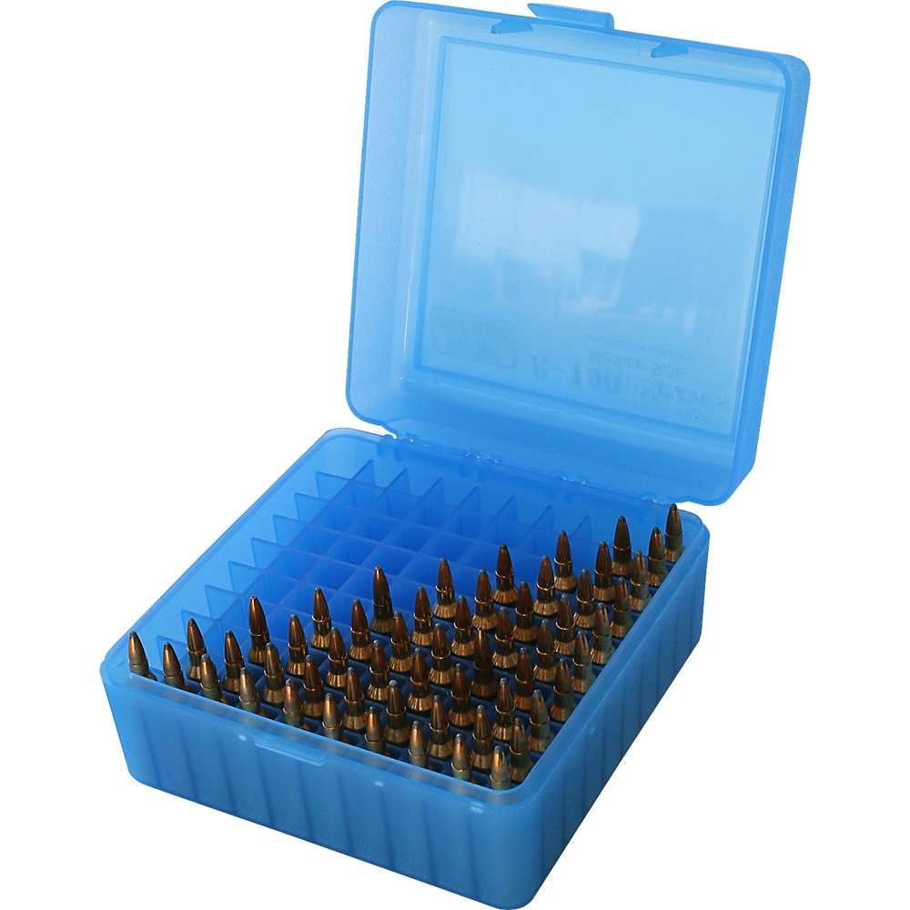 mtm case-gard - Case-Gard - AMMO BOX 100 RD FLIP TOP 22-250 BLU for sale