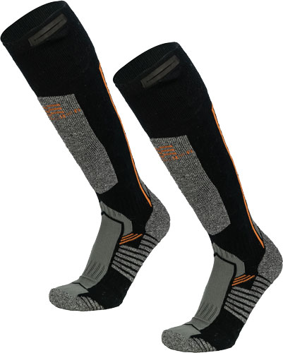 MOBILE WARMING MEN'S PRO MERINO HEATED SOCKS GRAY LRG - for sale