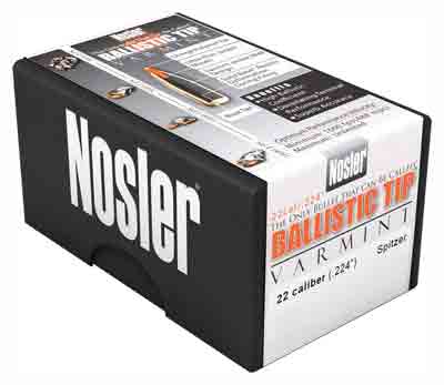 NOSLER BULLETS 22 CAL .224 60GR BALLISTIC TIP 100CT - for sale