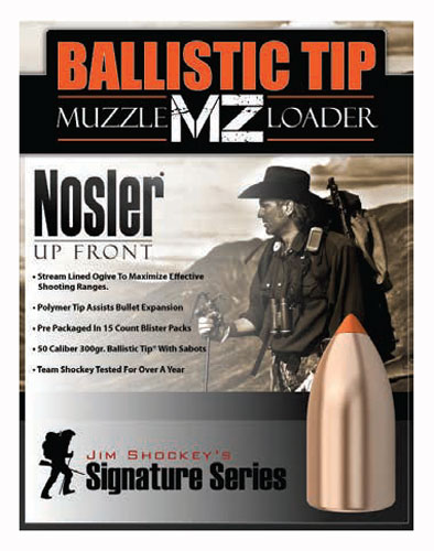 NOSLER BULLETS MZ .50 CAL 300GR BALLISTIC TIP 15CT - for sale