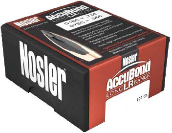 NOSLER BULLETS 30 CAL .308 168GR ACCUBOND LR 100CT - for sale
