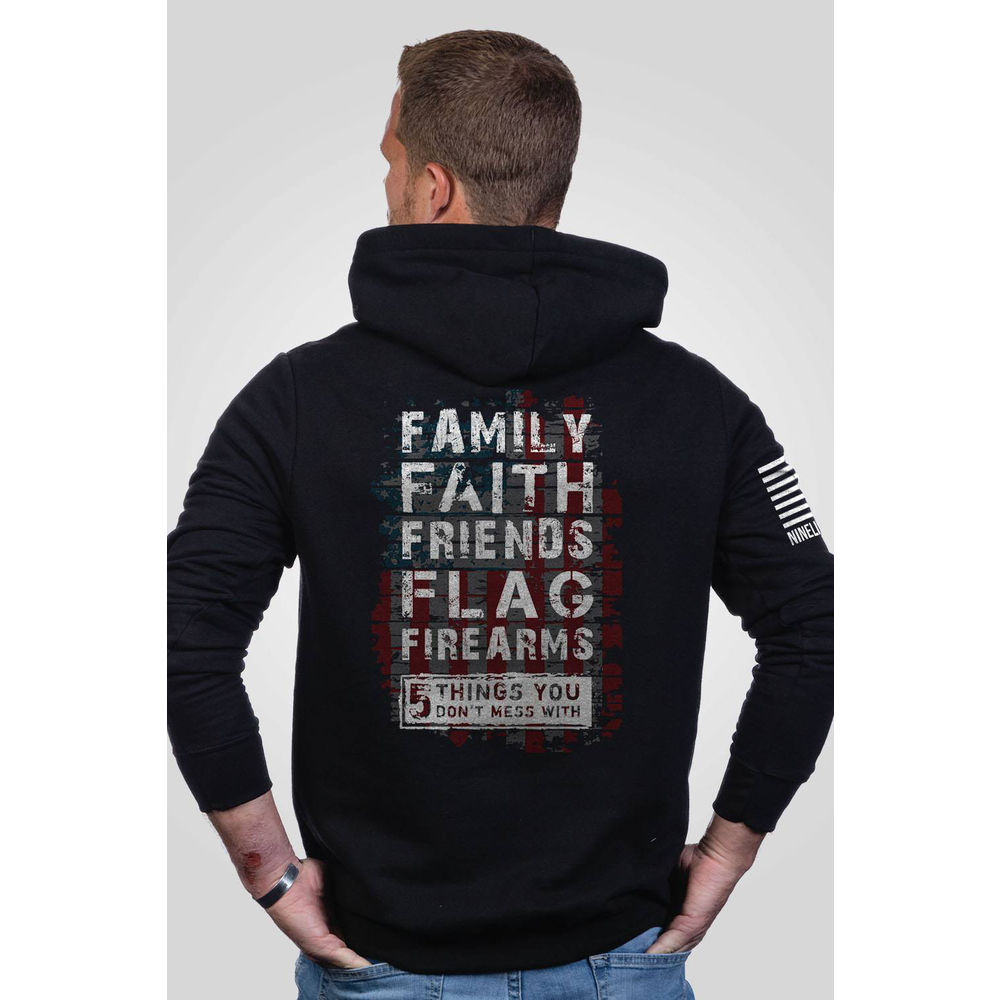 nine line apparel - 5THINGSHBLACKXL - 5THINGS HOODIE BLACK XL for sale