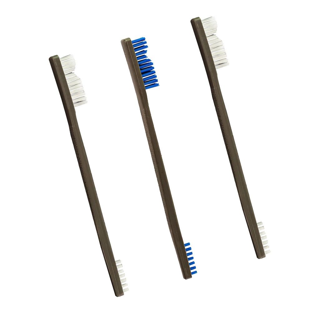 otis technologies - AP Brushes - 3 PACK AP BRUSHES 2 NYLON/1 BLUE NYLON for sale
