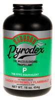 HODGDON PYRODEX POWDER P 1-LB CAN ( 10 PER CASE ) - for sale