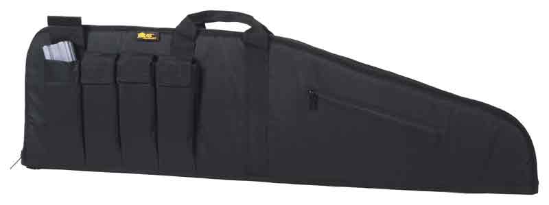 US PEACEKEEPER 45" MSR CASE BL 4 MAG POUCHES 600 DENIER BLACK - for sale