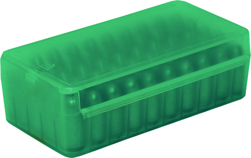 MTM AMMO BOX .45ACP/.40SW/10MM 50-ROUNDS SIDE SLIDE CL GREEN - for sale