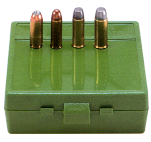 MTM AMMO BOX 50AE/50SW MAG 64-ROUNDS FLIP TOP STYLE GREEN - for sale