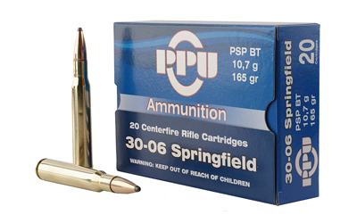 PPU STANDARD RIFLE AMO 30-06 SPR 165GR PSP 20RD (10 BOX CASE) - for sale