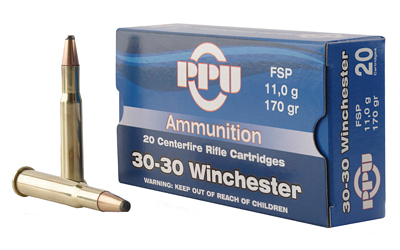 PPU STANDARD RIFLE AMO 30-30 WIN 170GR FSP (10 BOX CASE) - for sale