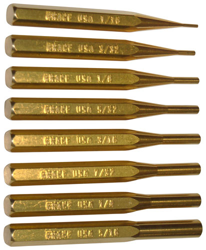 GRACE USA PUNCH SET PUNCH SET OF 8 BRASS - for sale