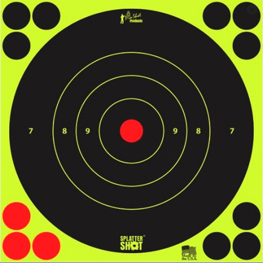 pro-shot - SplatterShot - 12IN GREEN BULLS EYE TARGET 5 PK BAG for sale