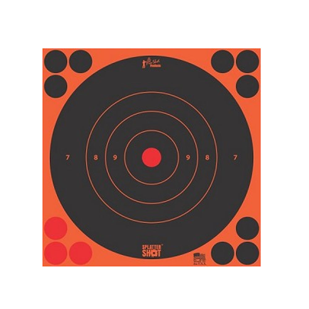 pro-shot - SplatterShot - 12IN ORANGE BULLS EYE TARGET 5 PK BAG for sale