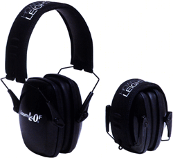 HOWARD LEIGHT LEIGHTNING FOLDING EAR MUFF BLACK NRR23 - for sale