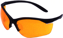 HOWARD LEIGHT VAPOR II GLASSES BLACK FRAME/ORANGE LENS - for sale