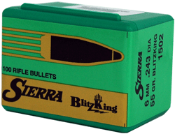 SIERRA BULLETS 6MM .243 55GR BLITZKING 100CT - for sale