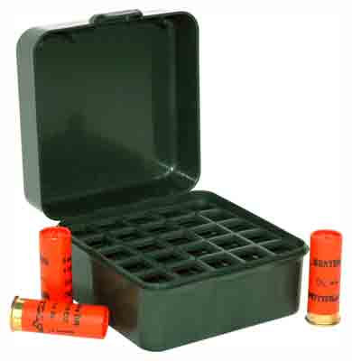 MTM AMMO BOX SHOTSHELL TO 3" 12,16,& 20GA. 25-ROUNDS F GRN - for sale