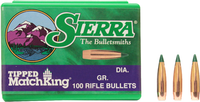 SIERRA BULLETS .22CAL .224 77GR HP-BT MATCH TMK 100CT - for sale